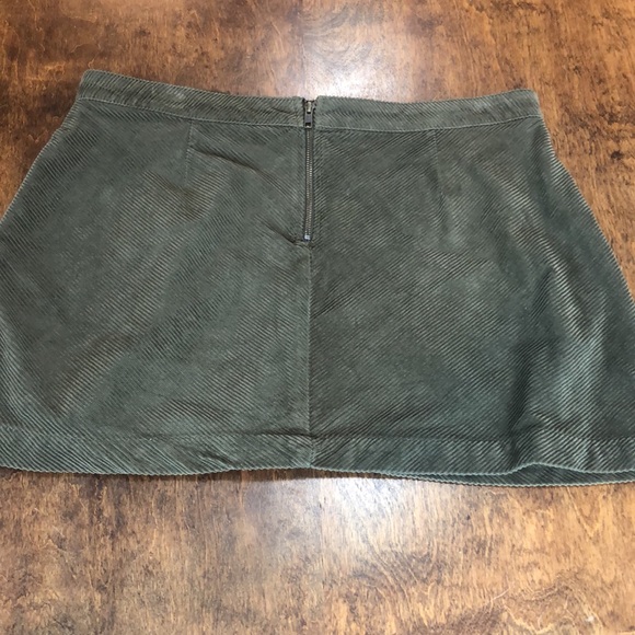 Green corduroy skirt Junior XL 14/16 - Picture 6 of 8